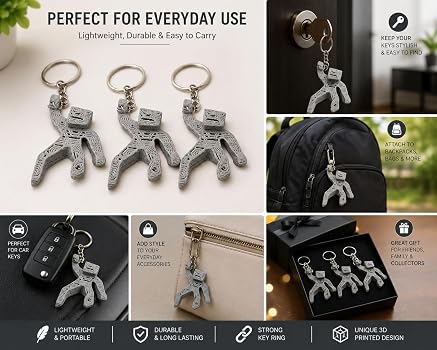 Pack of 3 Project Hail Mary Grace & Rocky Keychain Gift Set