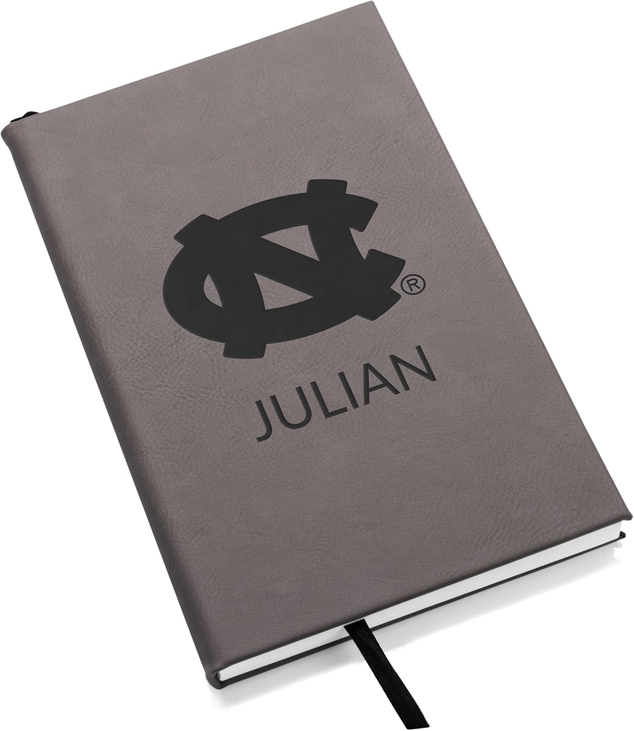 Lifetime Creations Personalized North Carolina Tar Heels Journal (Dark Brown) – Custom Engraved Vegan Leather Writing Notebook, 112 Lined Pages – Officially Licensed Graduation, Basketball Fan, Father’s Day Gift