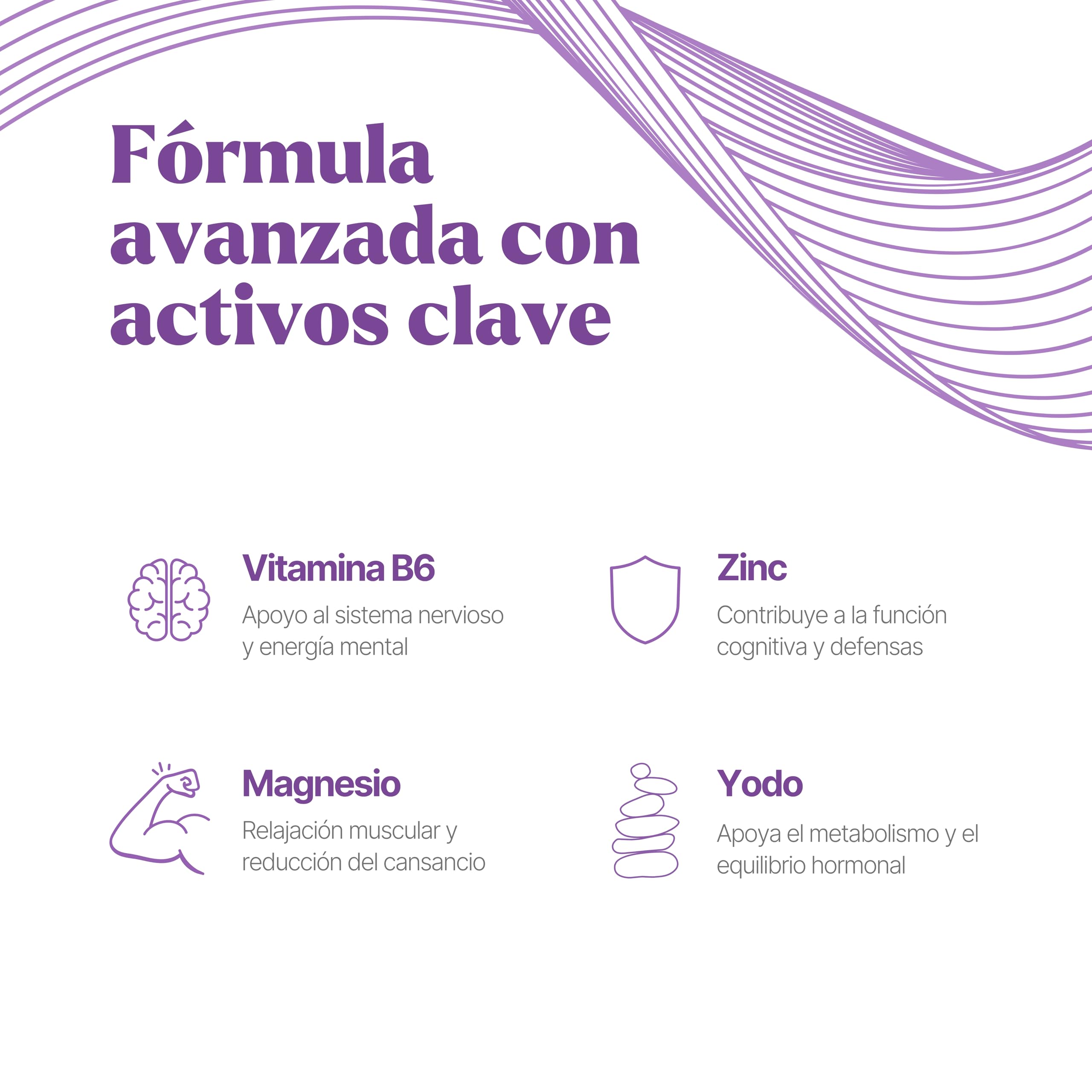 PS Relax Plus - Magnesio, Zinc, Yodo y Vitamina B6 para Fatiga y Cansancio Mental, Apoya el Sistema Nervioso, el Rendimiento Diario y la Función Tiroidea | 60 Cápsulas Vegetales