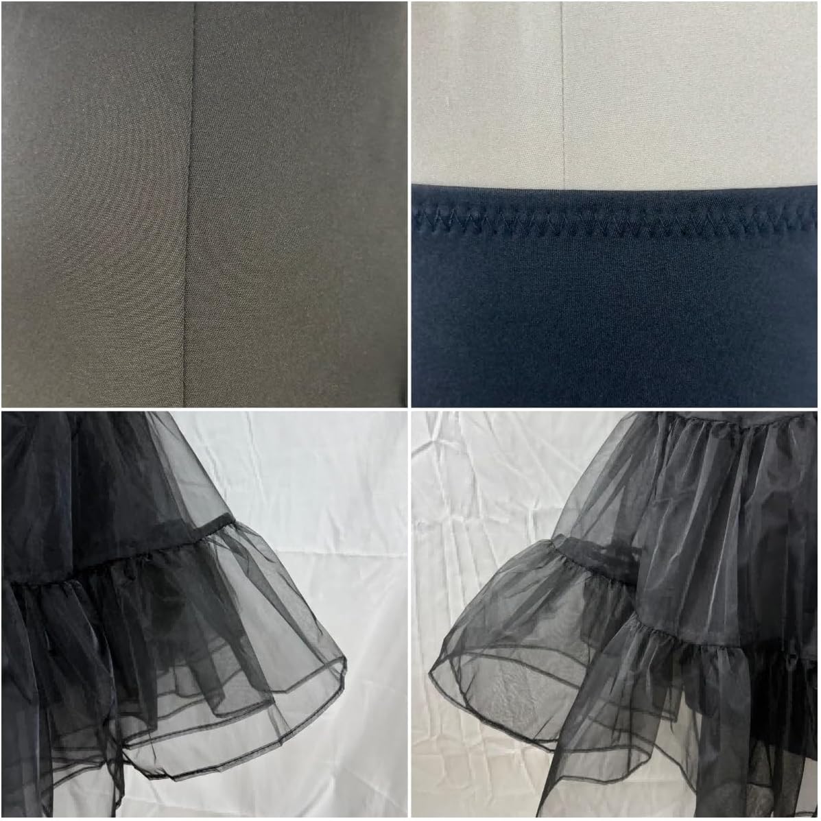 1950s Women's Vintage Petticoat Knee-Length Tulle Skirt Crinoline Half Slip. - Image 3