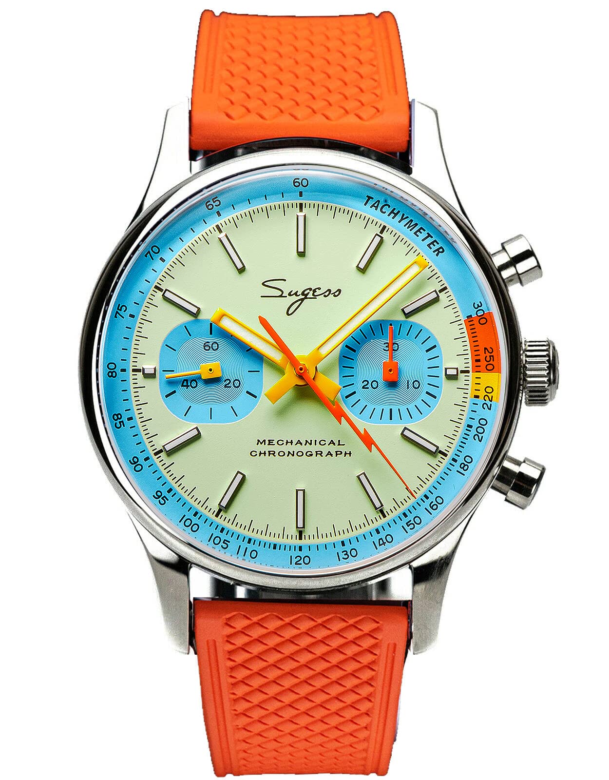 S387.01.FO 40MM Gold SWAN Neck Chronograph Pliot Chrono Seagull ST1901 Movement Sapphire Crystal Men's Watch 1963