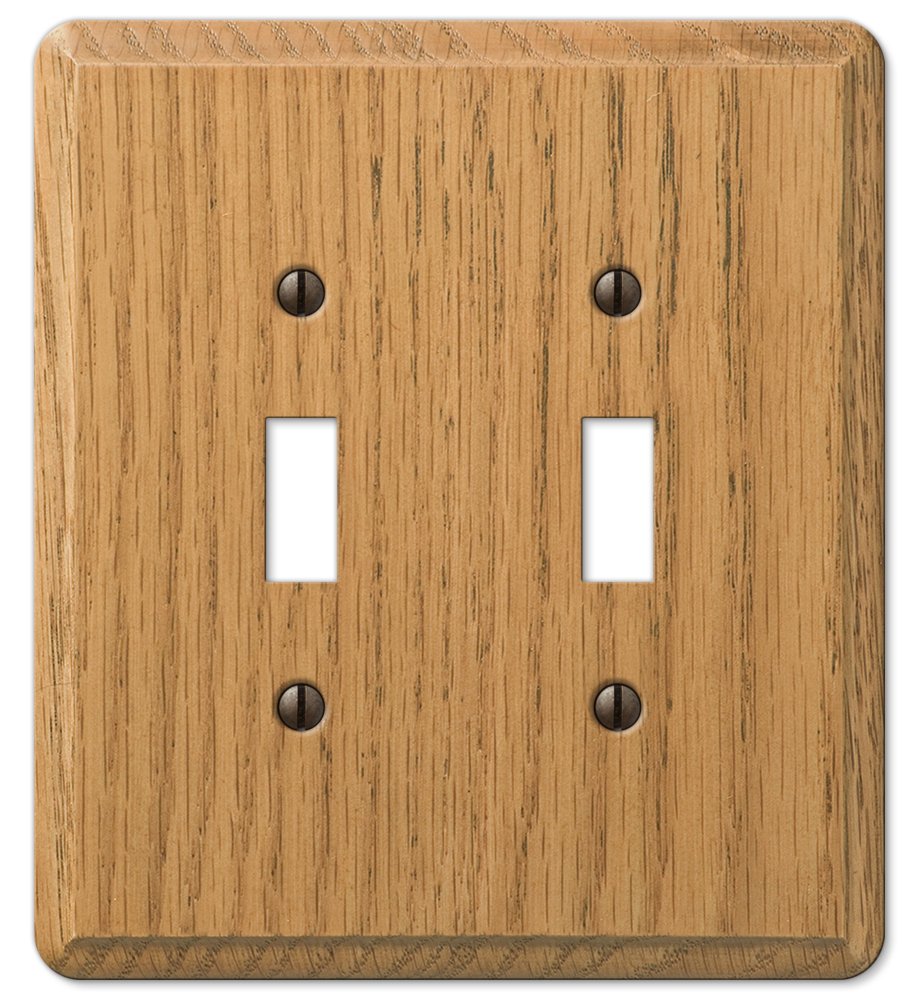 AmerTac 901ttl plaque double bois pour boîtier encastrable chêne