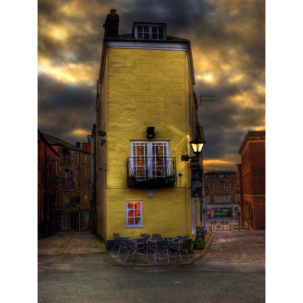 Wee Blue Coo Photography Cityscape Exeter Devon England Yellow Brick Art Print Poster Wall Decor 12X16 Inch
