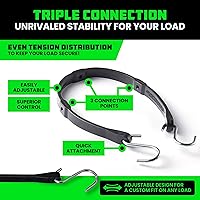 Vista 4 de Correas elásticas de goma Rhino USA resistentes para exteriores con ganchos ajustables (paquete de 12) Correas variadas resistentes al clima