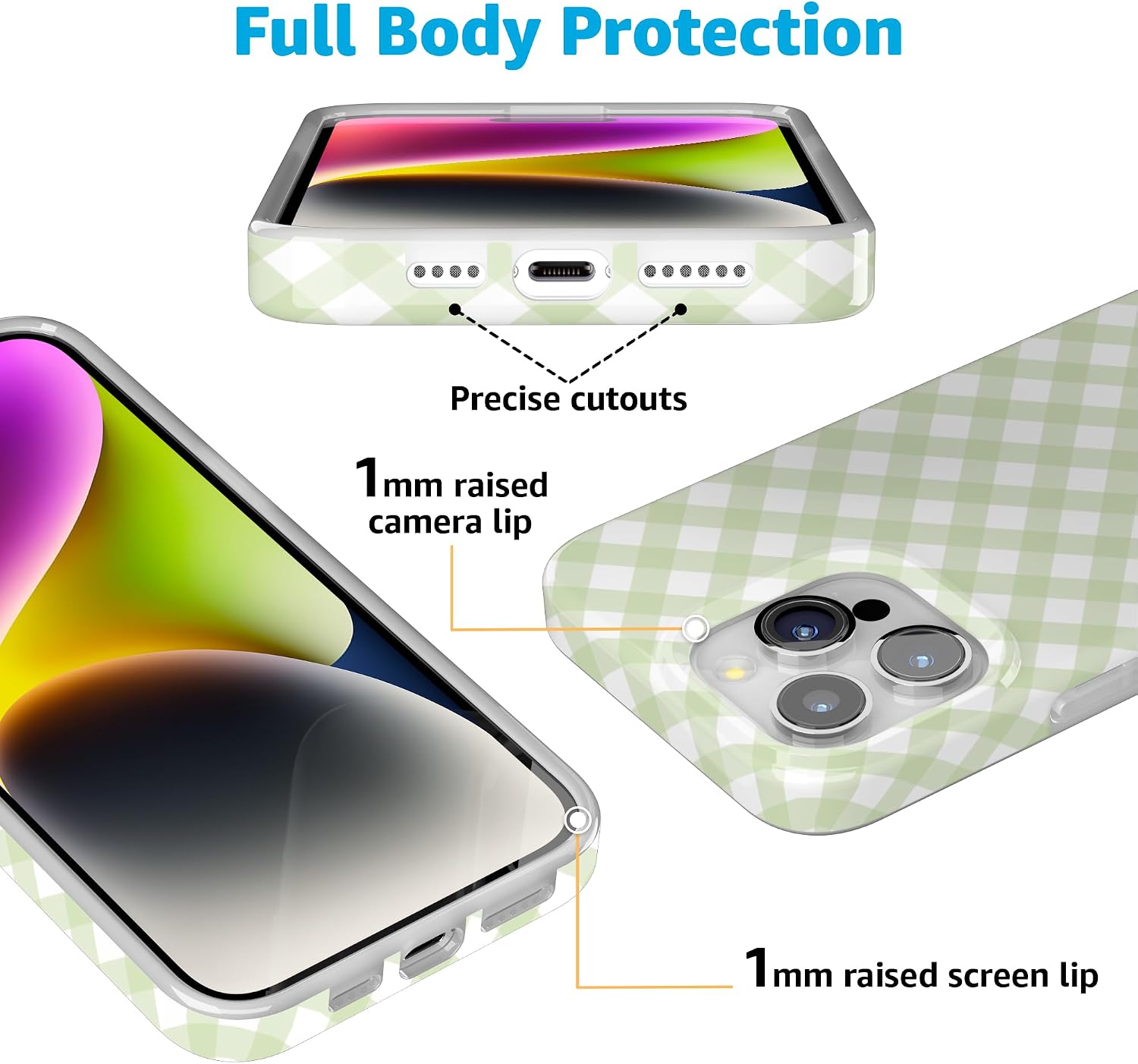 Casely iPhone 15 Pro Max Case | Mint Lattice | Sunday Best | Compatible with MagSafe | Classic Ultra Slim Design