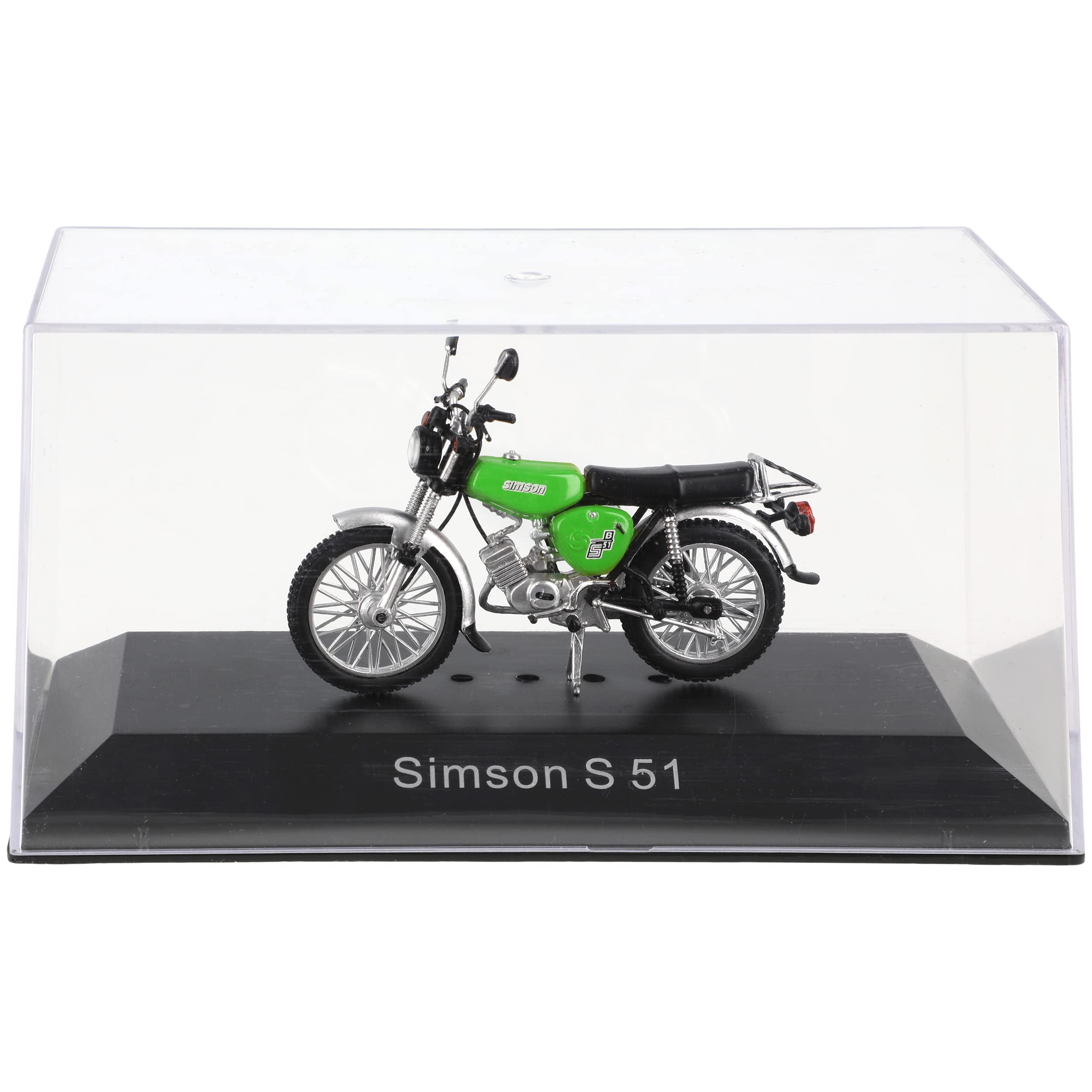 Ixo Defekte Vitrine Simson S 51 Saft Grün 1980-1990 DDR Mokick Moped 1/24 Atlas Modell Motorrad