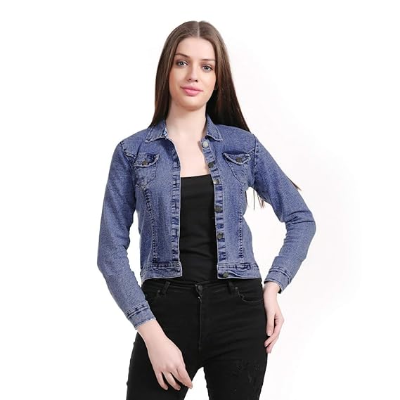 dark blue womens denim jacket