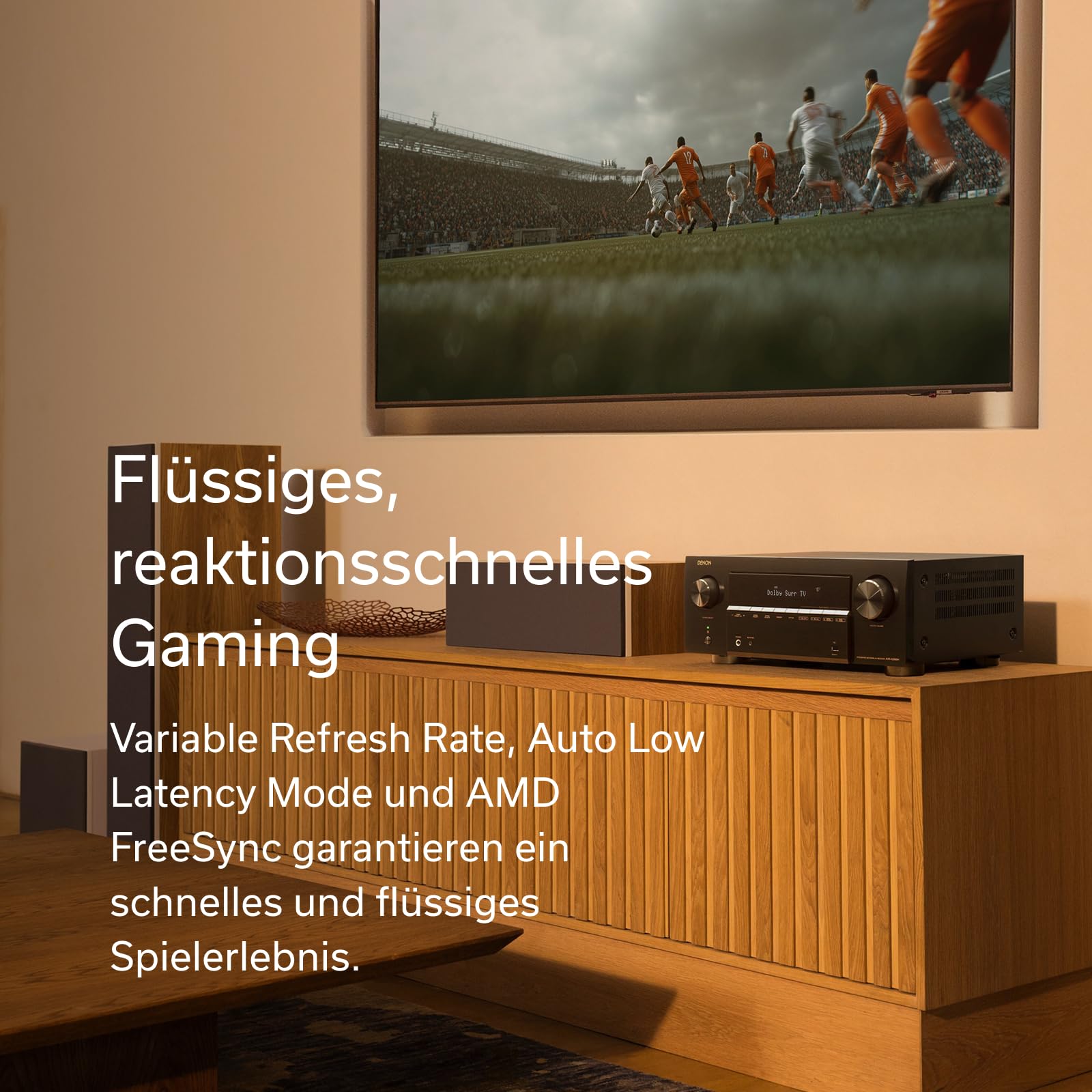 Denon AVR-X2900H DAB 7.2-Kanal AV-Receiver, HiFi Verstärker mit Dolby Atmos, DTS:X, 6X HDMI 2.1 (8K) Eingängen und 2 Ausgängen, Bluetooth, DAB+, WLAN, AirPlay 2, HEOS Multiroom