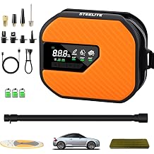 Electric Paddle Board Pump Portable, 50PSI High Pressure SUP Air Pump with Auto-Off, Dual Stage Inflation & Deflation, Digital Inflator for Paddle Board, Boat, Tent, Air Mattress