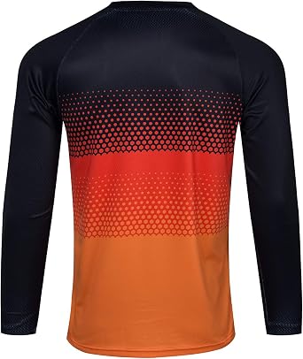 Men's Mountain Bike Jersey Long Sleeve Off-Road Clothing Downhill&Motocross Shirts Breathable/Moisture-Wicking Tops