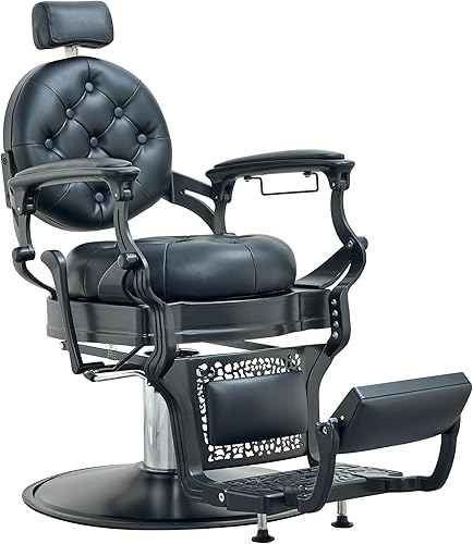 Antlu Silla de peluquería para estilista, estilo vintage, resistente, 700 libras, sillas de peinado para tatuajes, barbería, belleza, masaje y