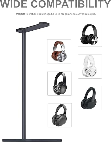 Miniatura 4 de MHQJRH Soporte de auriculares de aluminio para Sennheiser, Sony, Bose, Beats, AKG, Razer Soporte de exhibición de auriculares (negro)