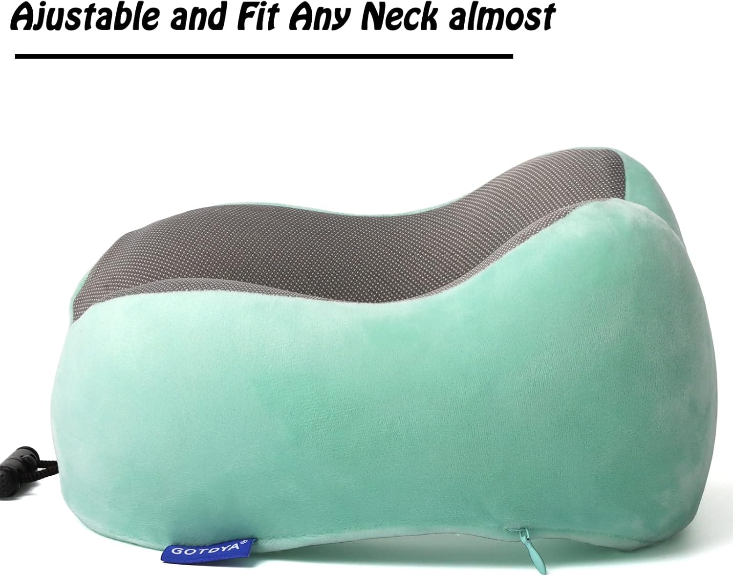 Travel Pillow,Travel Neck Pillows for Sleeping,100% Pure Memory Foam Soft Comfort & Support Pillow for Airplane/Car/Office&Home Rest Use-Blue Green - Image 6