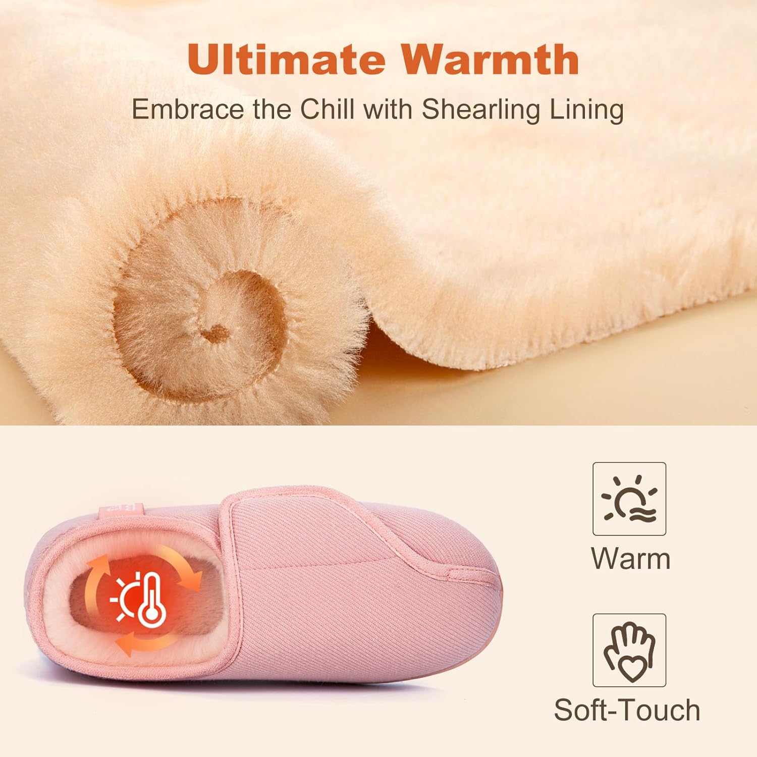 LongBay Womens Adjustable Slippers Memory Foam Cozy Wide Diabetic House Shoes Edema Orthopedic Neuropathy Indoor Outdoor - Image 4