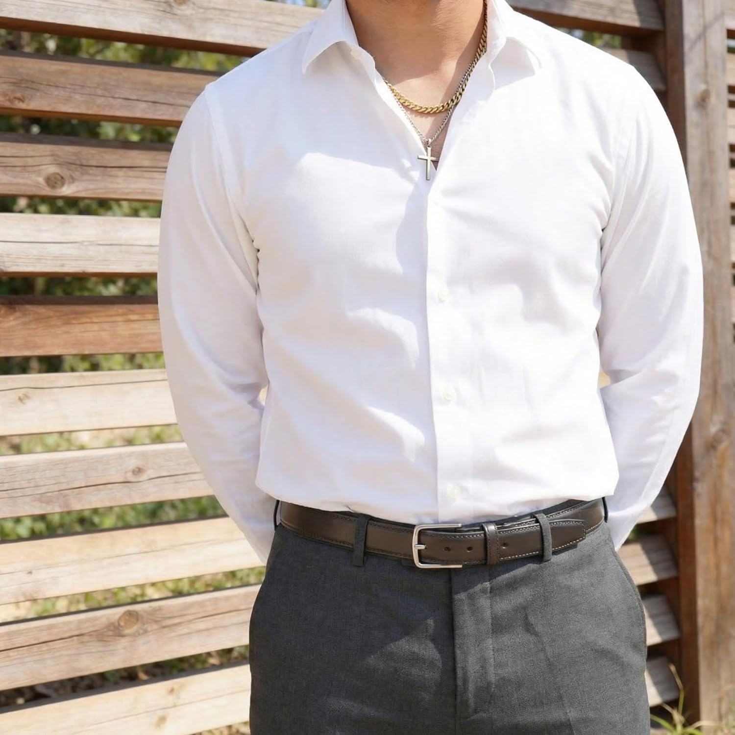 Yoder Leather Company Handmade Italian Leather Dress Belt - 1.25 inch Wide, USA Made - Image 3