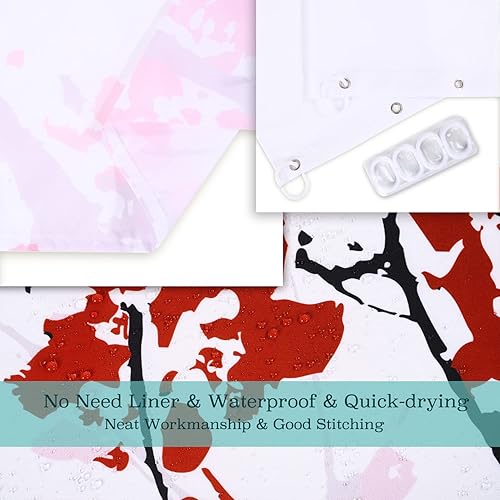 Miniatura 8 de LIVILAN - Cortina de ducha con 12 ganchos, varios diseños