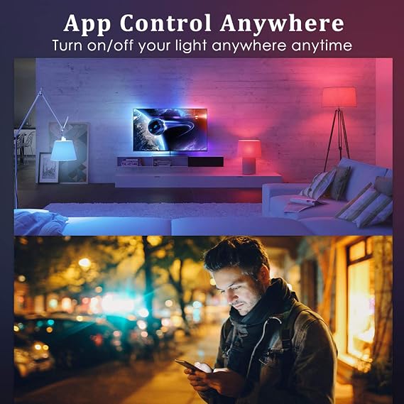 Avatar Controls Music Sync Smart Bulb, B22 Bayonet WiFi LED Light, 84+ Scenes & Home Group Control, 16M Colours RGBCCT Dimmable, Works with Alexa/Google, 9W 900LM No Hub, 1 Pack [Energy Class F]
