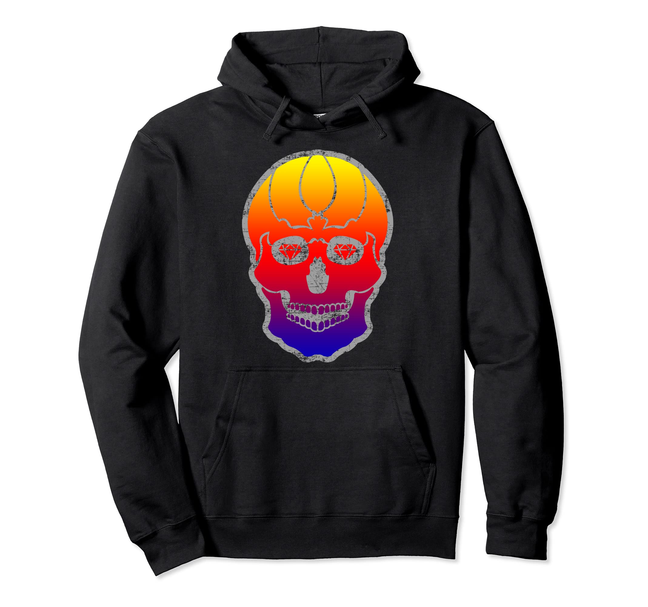 Techno EDM Rave Clubbing Electro Dynamic Music Sugar Skull Pullover Hoodie