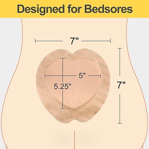 Miniatura 5 de LotFancy Apósito de espuma sacra, 10 unidades, 7 x 7 pulgadas, apósito de espuma de silicona, vendaje para heridas con borde, sacro, úlceras por