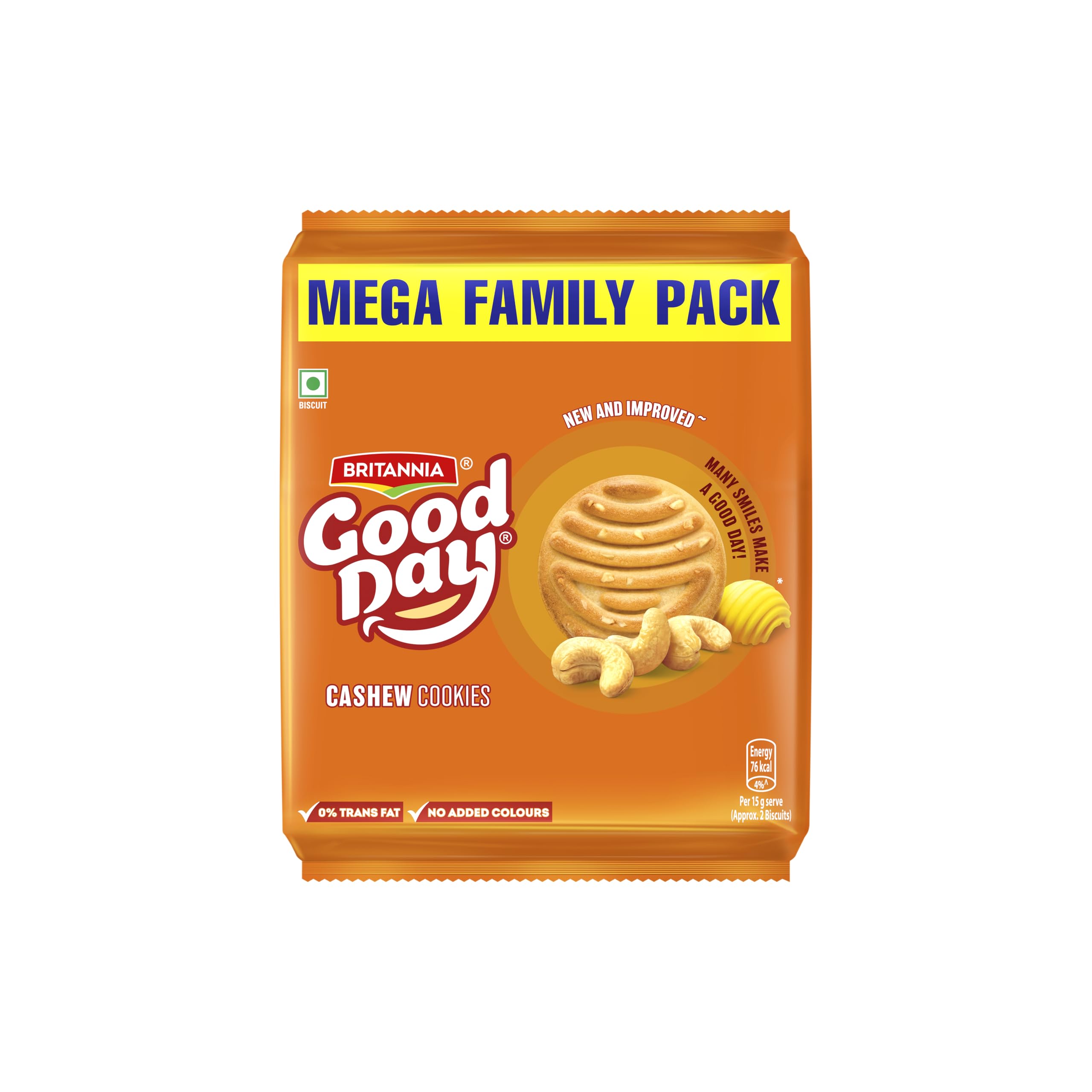 Britannia Cashew Cookies, 905 g , 10N*82.7= 827 g (Weight May Varie)