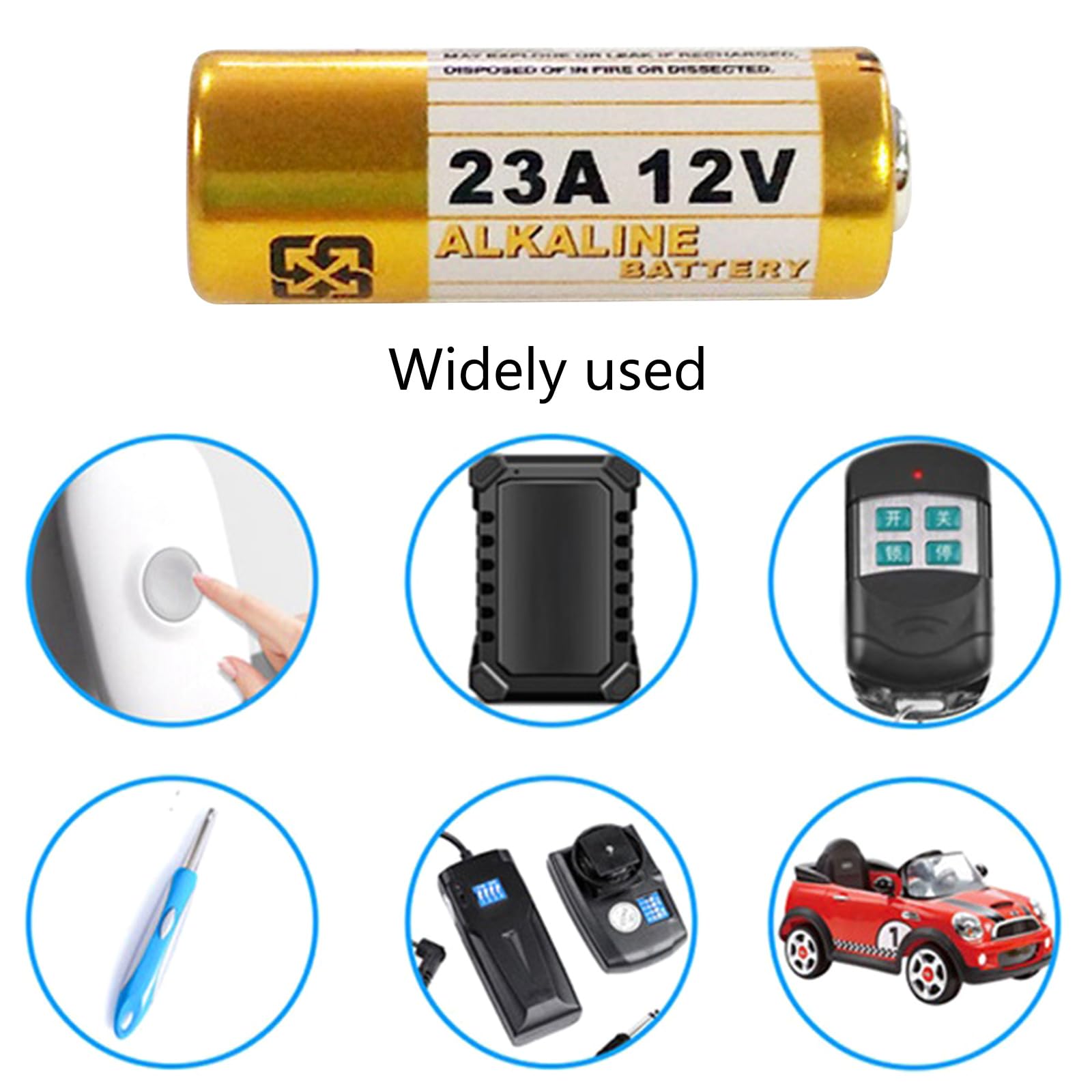 12V A23 Dry Battery Alkaline Batteries for Household Electronics and Remote Control Door Bells Toy Cells