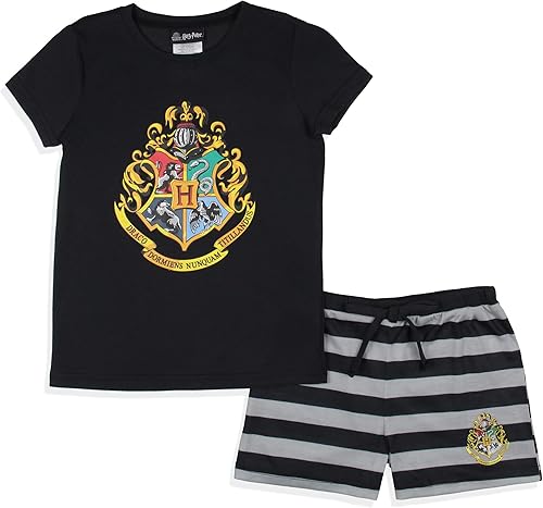 Miniatura 2 de Harry Potter Wizarding World Hogwarts Crest - Conjunto de pijama con pantalones cortos para niña