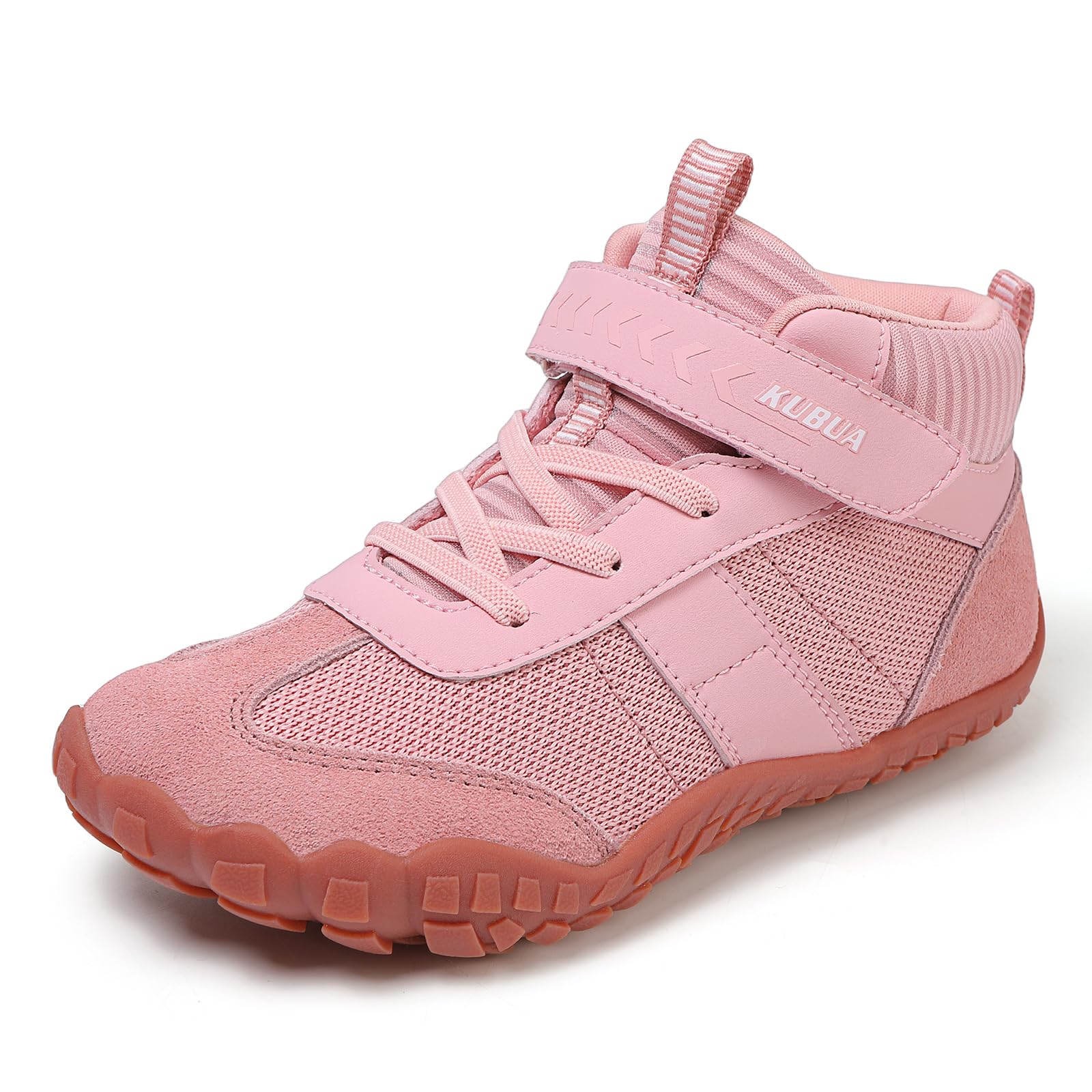 KUBUA Kids High Top Barefoot Shoes Boys Girls Minimalist Zero Drop Sneakers