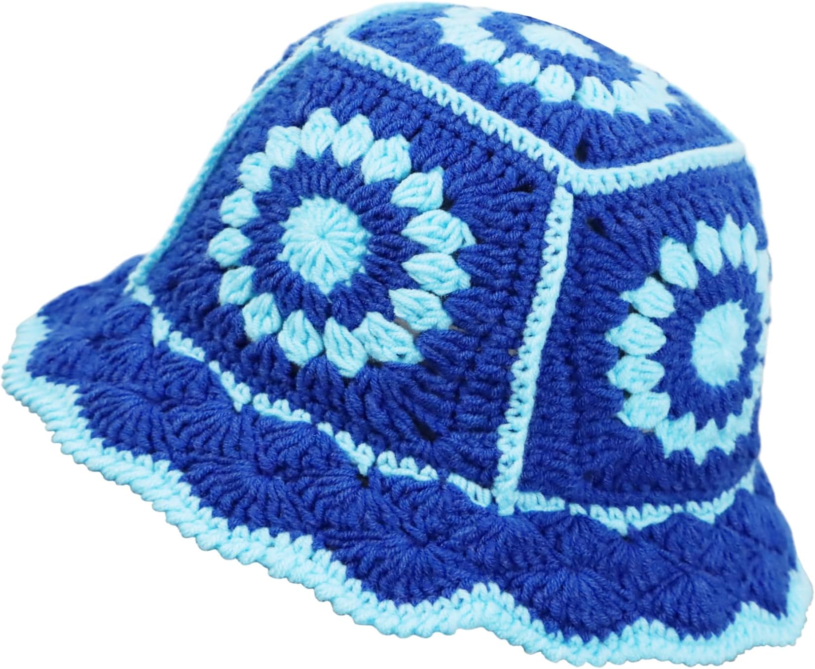 Crochet Bucket Hat for Women Knit Handmade Foldable Floppy Beach Hat Fashion Cute Comfy and Casual