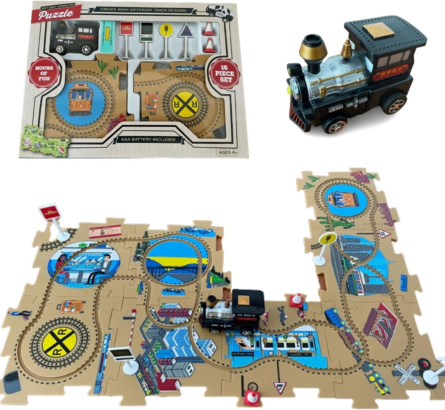 Puzzle Board Jigsaw Puzzles. BO Train Toy Vehicle Themed