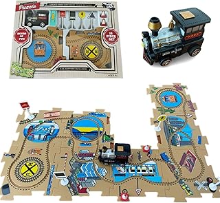 Puzzle Board Jigsaw Puzzles. BO Train Toy Vehicle Themed Floor Puzzle Car Play Mat. Car Tracks Jigsaw Puzzles for Kids, Puzzle Toys, Jigsaw Puzzle Mat. Educational Toy Brain Puzzles, Toy Car Track