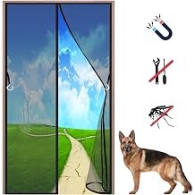 Magnetic Fly Screen Door Window No Drilling   175 x 210 cm   Petscreen Polyester Insect Protection Fly Screen   Black