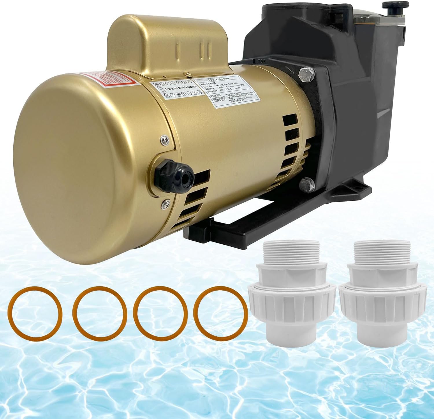 W3SP2610X15 Pool Pump Motor 1.5 HP 115/230 V Single Speed SP2610X15 Pool Pump Compatible with Hayward for In-Ground Pool and Spa