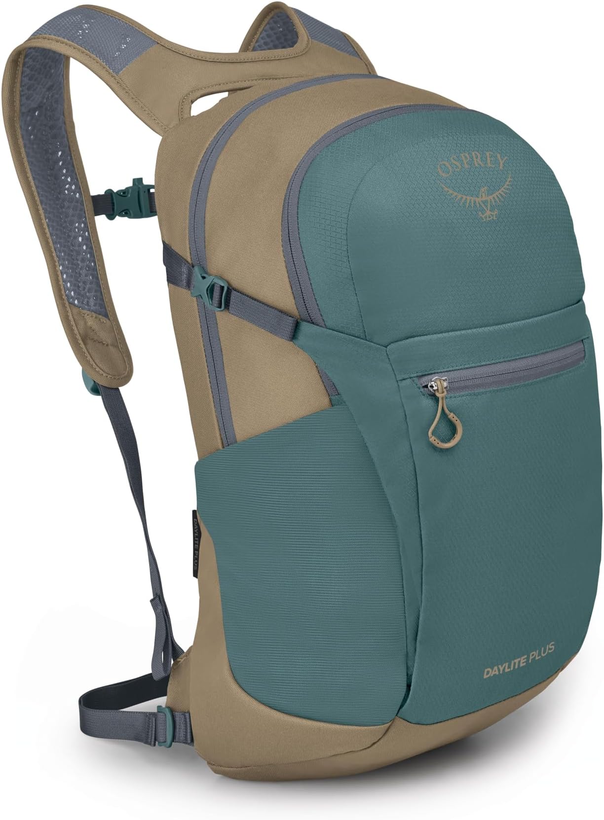 Osprey Daylite Plus Commuter Backpack - Lightweight, Everyday Pack with Laptop Sleeve and Water Bottle Pockets - Ideal for Campus, Work, and Travel with Versatile Storage, Cascade Blue/Latte Brown