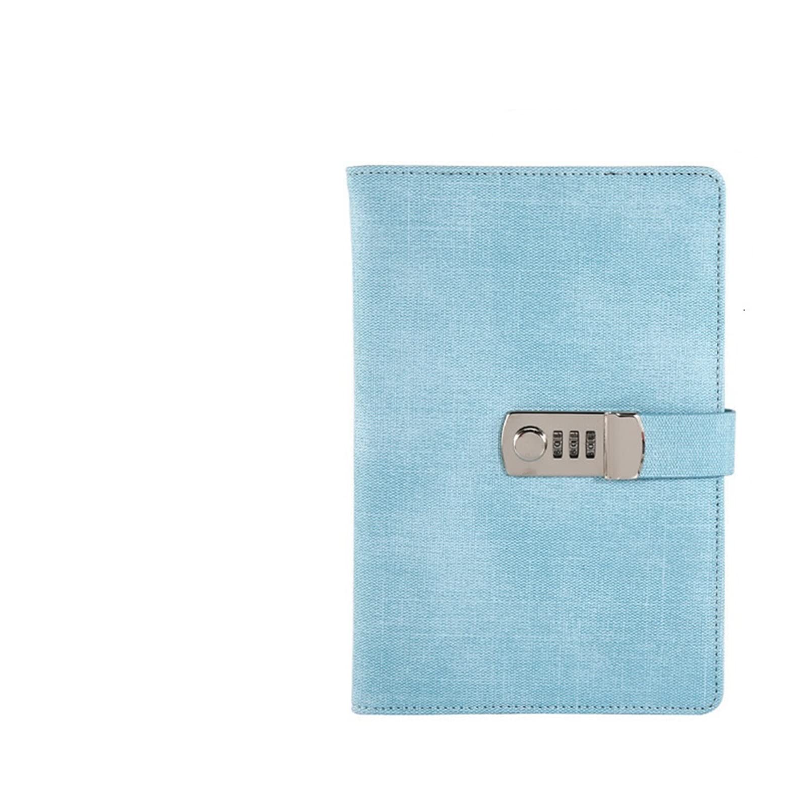 A5 Passwort-Notizbuch, Papier, abschließbar, Retro-Notizbuch, PU-Leder, Tagebuch mit Schloss, Traveler Journal, Wochenplaner, Schulschreibwaren