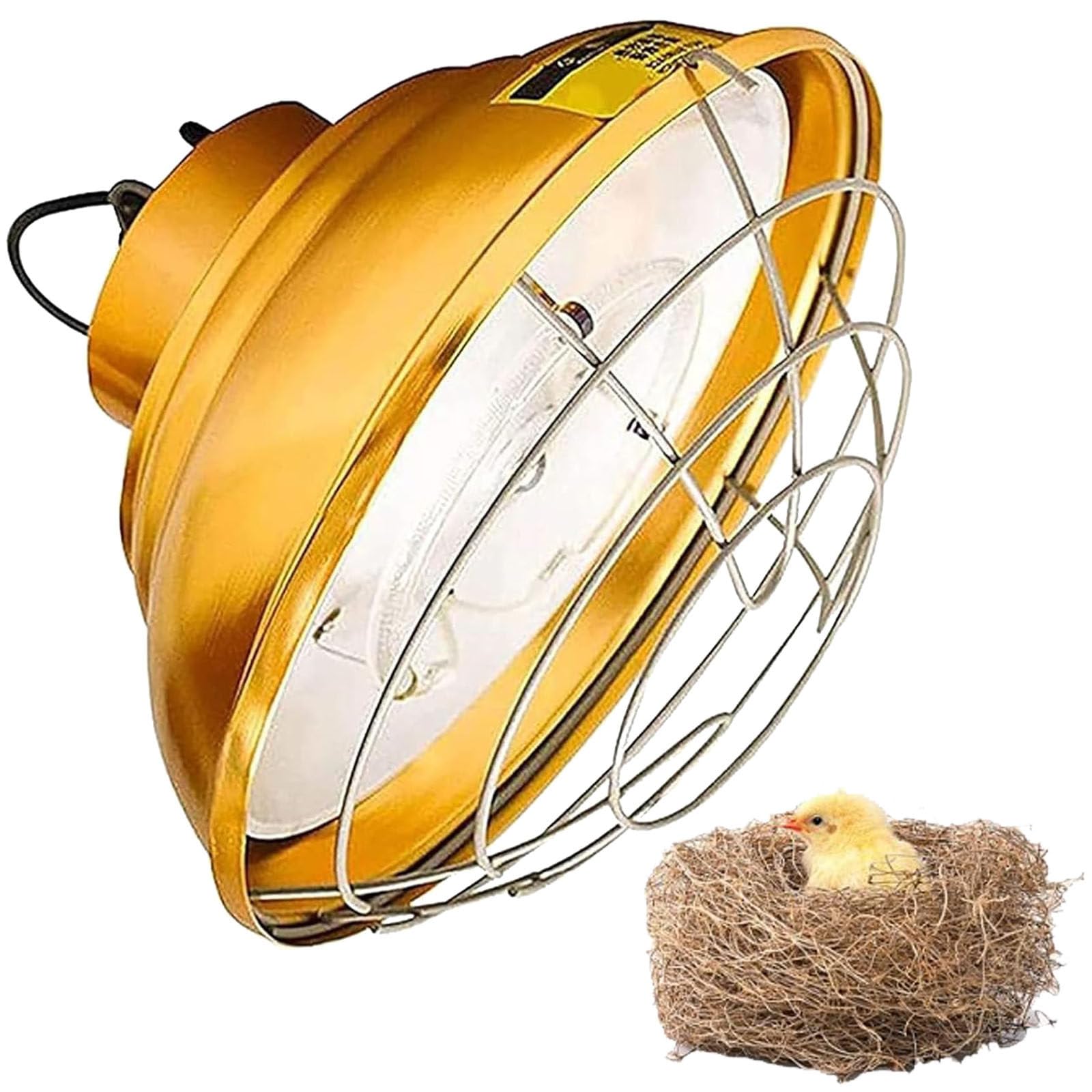Lampada Riscaldante per Pollaio,Lampada Riscaldante a Infrarossi per Pollame,Luce Riscaldante per Pulcini,Lampada Riscaldante per Rettili,per Pollame o Cuccioli di Animale