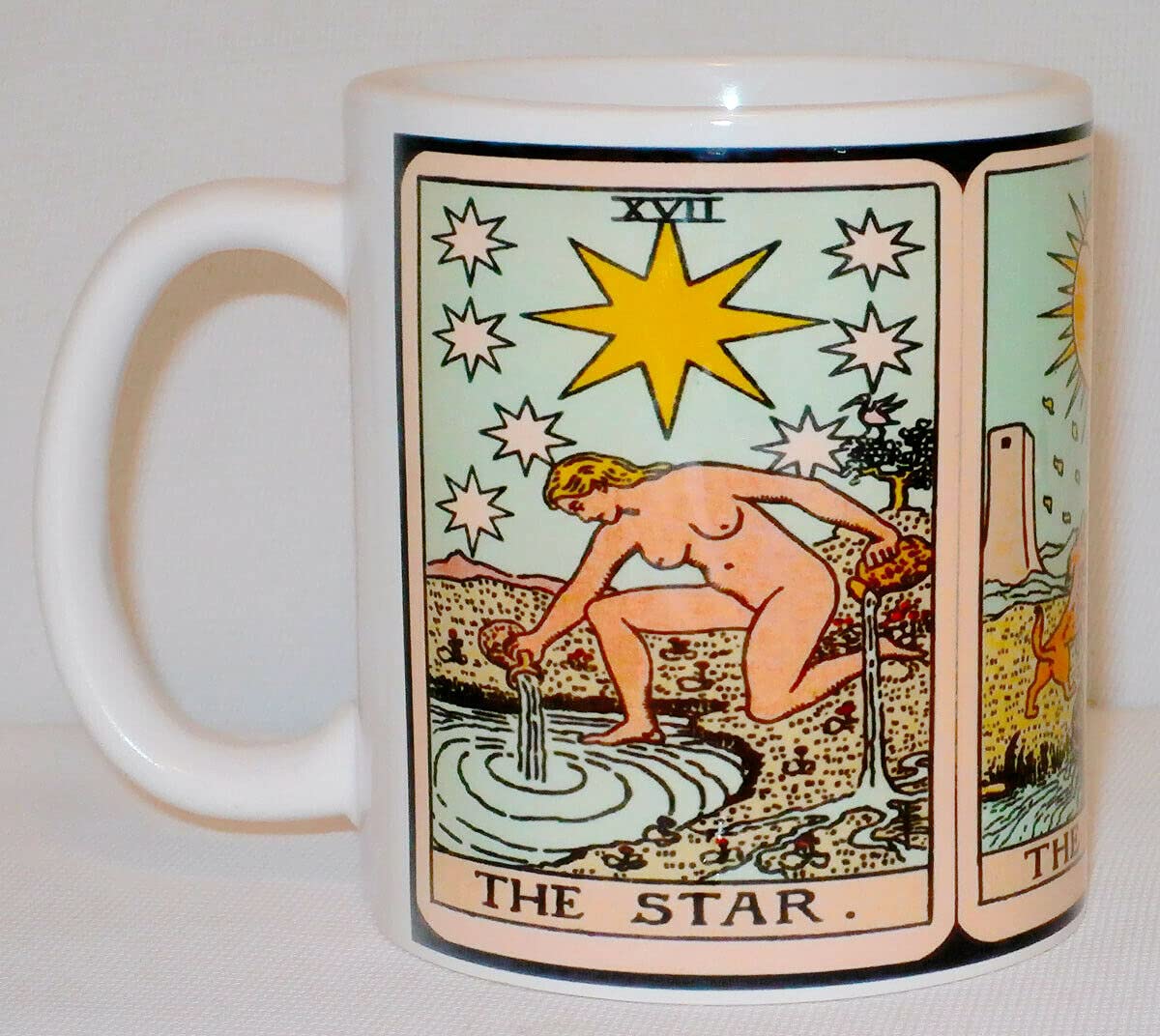 Tarot Cards Ceramic Mug Star Sun Moon Fun Novelty Gift