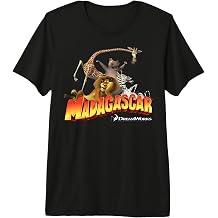 Madagascar Group Shot Classic Movie Logo Premium Tri-blend T-Shirt