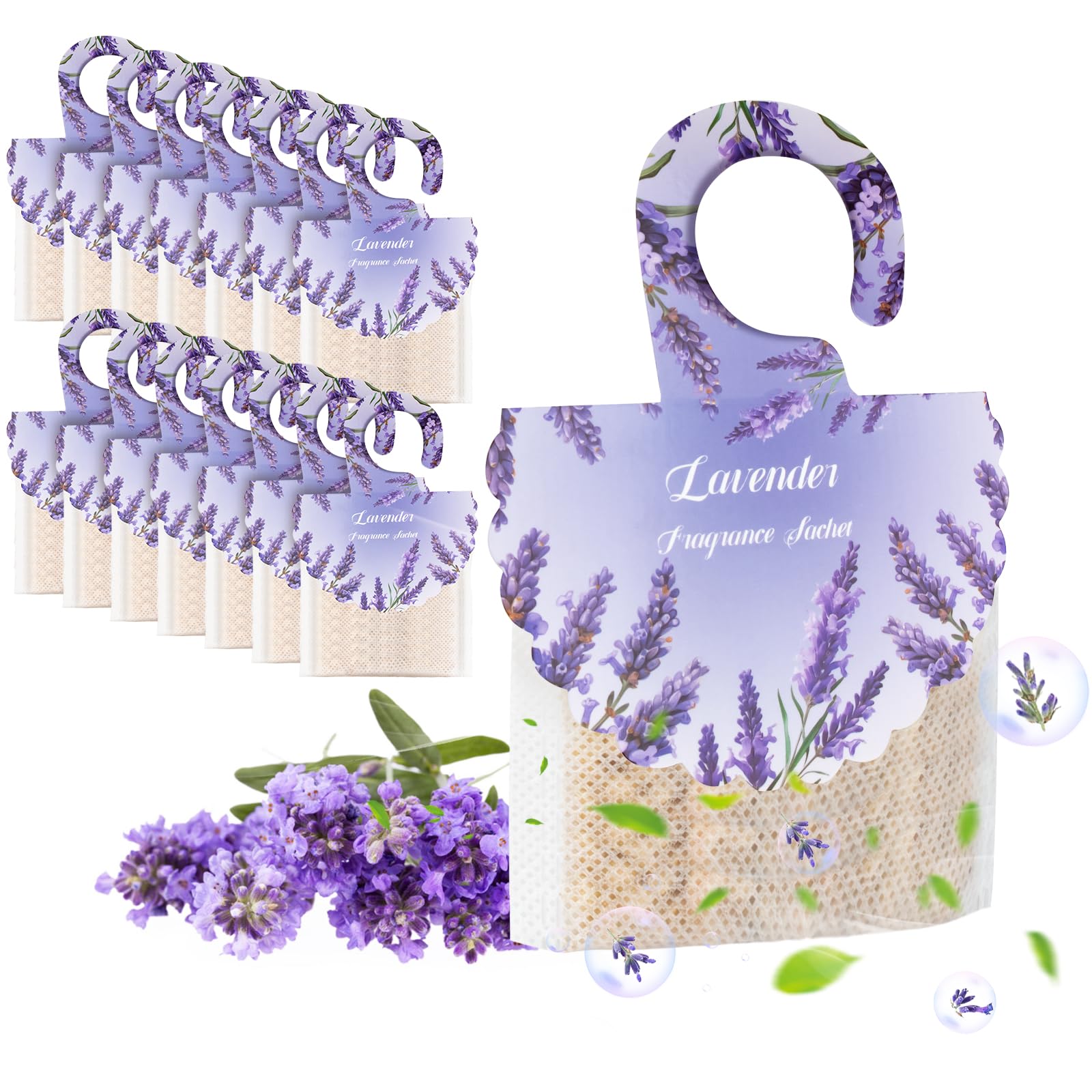 Photo 1 of 18 Pack Lemon Scented Sachet Bags for Drawer and Closet - Air Fresheners for Home & Closet, Long-Lasting Hanging Fragrance Sachet for Wardrobes, Cars, Storage, Deodorizer Smell Goods for House