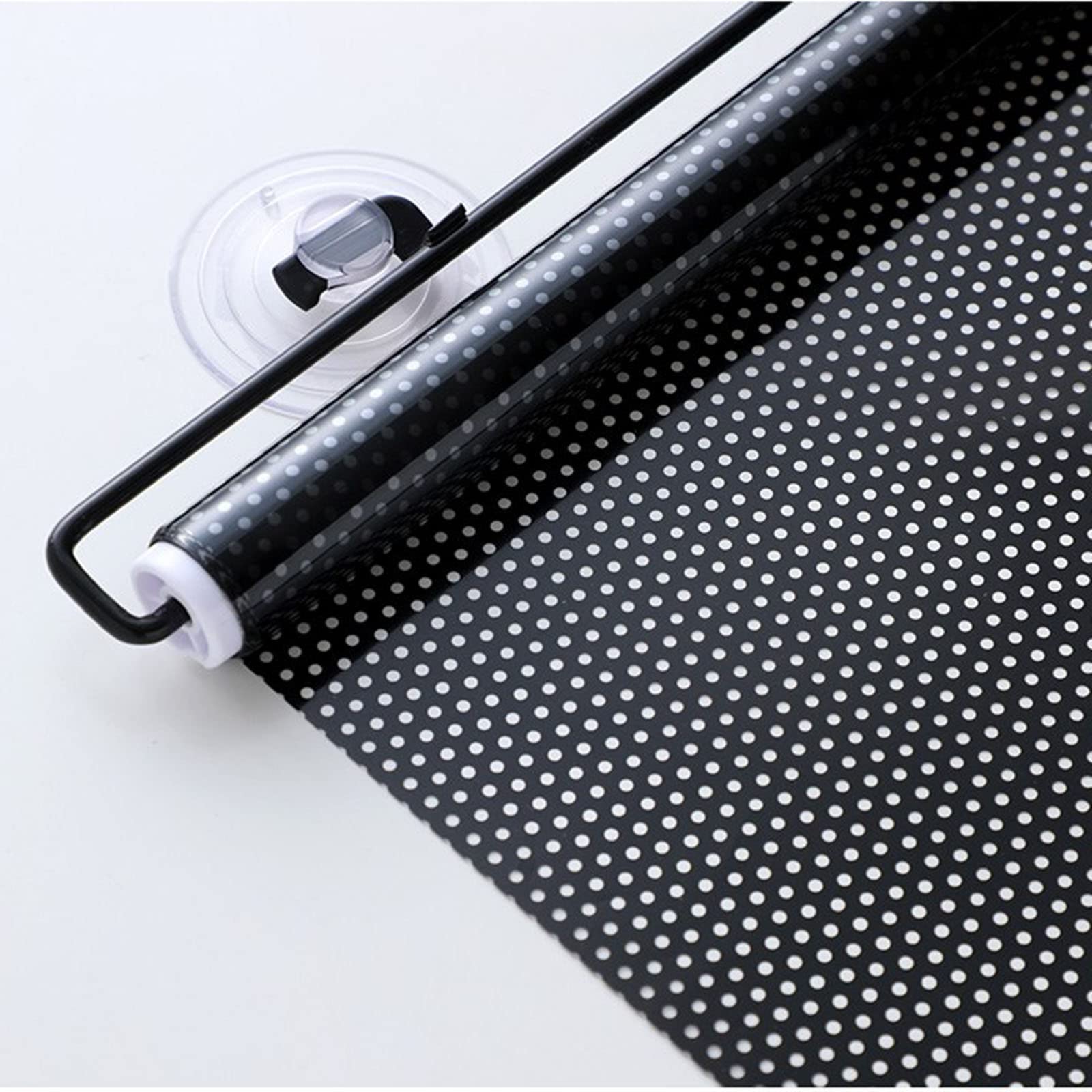 Store occultant enroulable à ventouse noir 45x125 cm pour fenêtre de maison