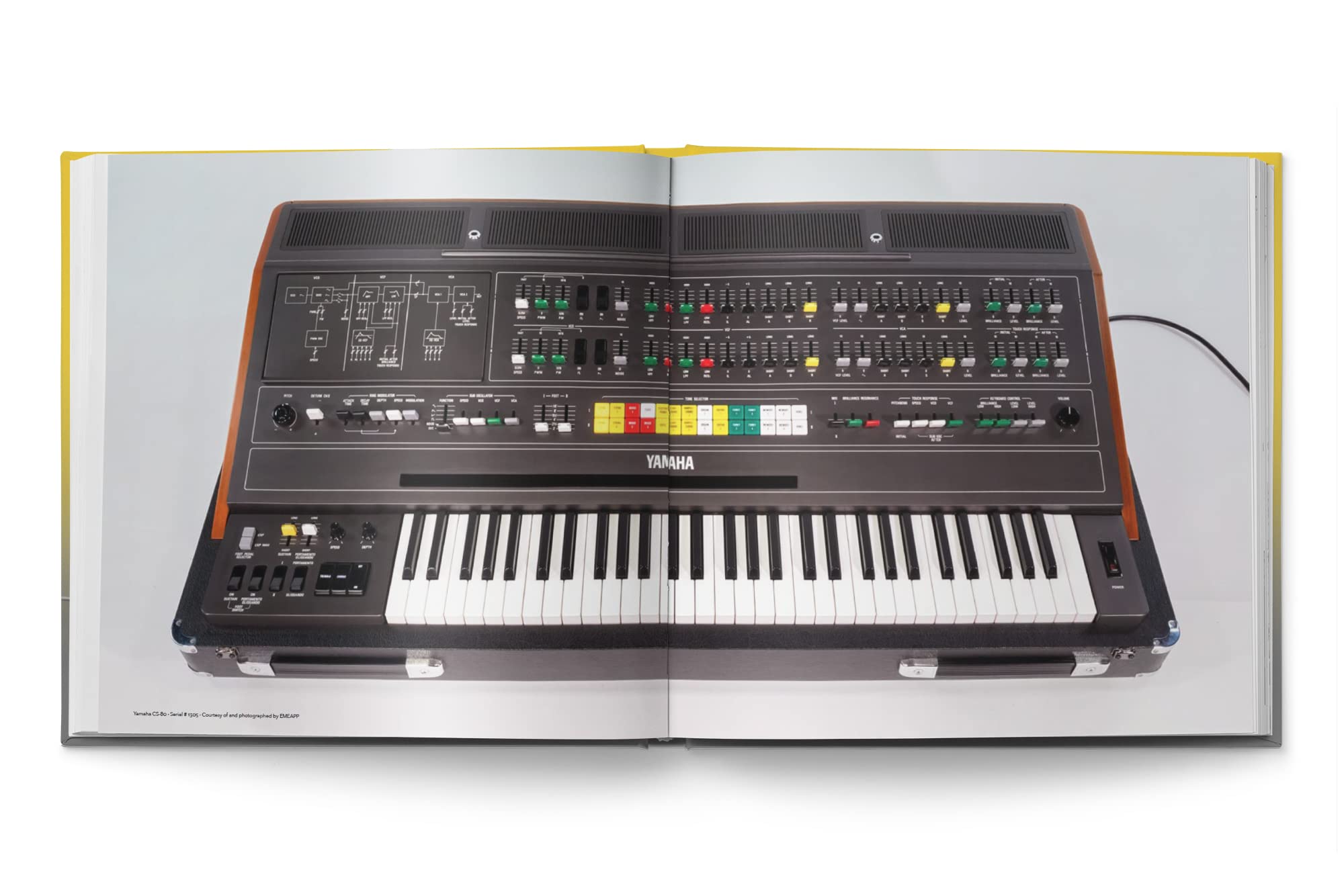 Bjooks Synth Gems 1 Libro illustrato con copertina rigida sui sintetizzatori vintage con foto, articoli di approfondimento e storia cronologica degli strumenti elettronici dal 1970 al 2000