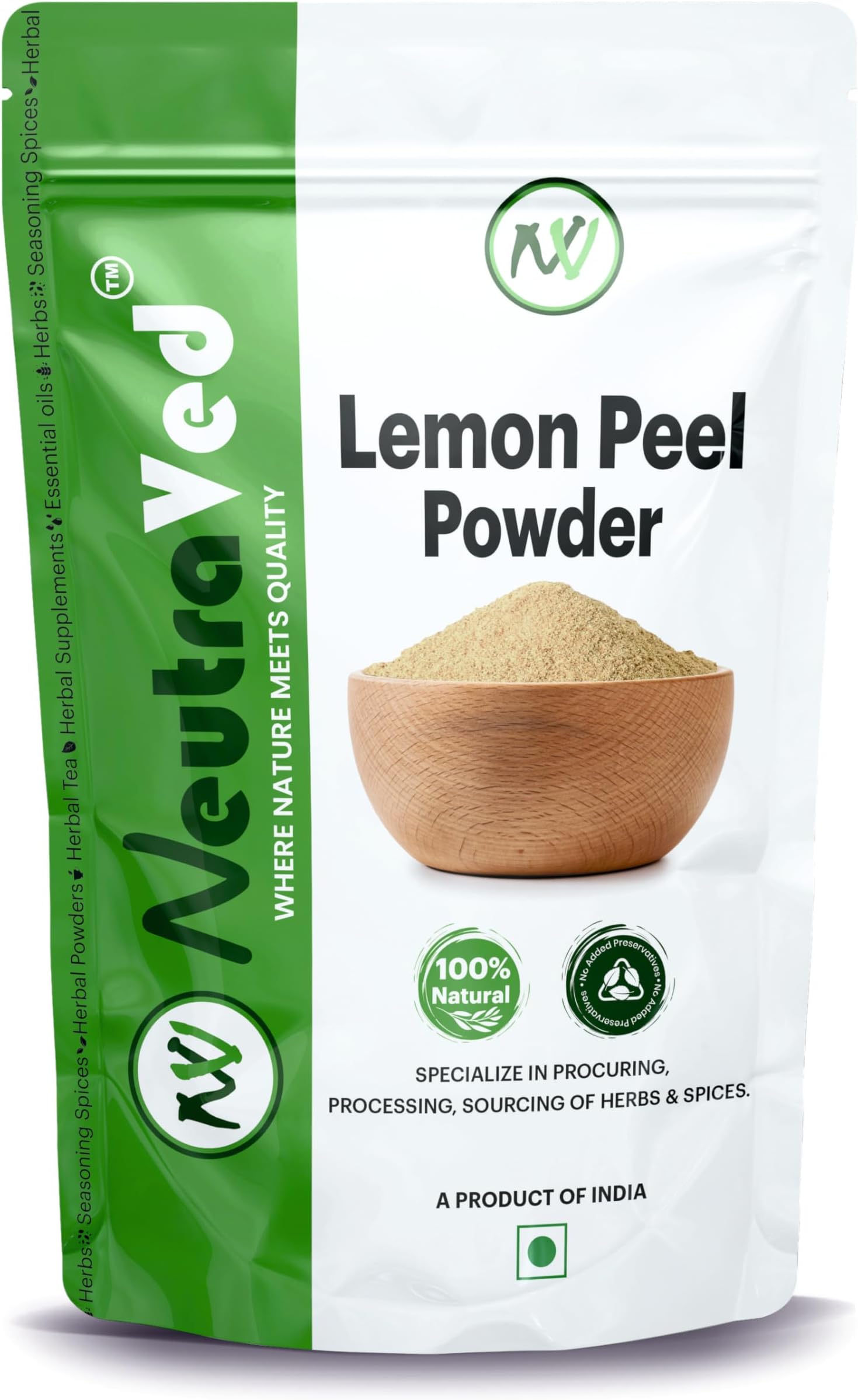 NeutraVed Lemon Peel Powder - 200g | Natural Vitamin C Skin Cleanse | for Fac...