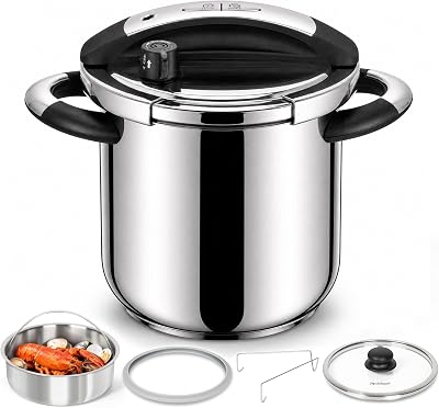 MICHELANGELO 8.5QT/8L Stainless Steel Stovetop Pressure Cooker