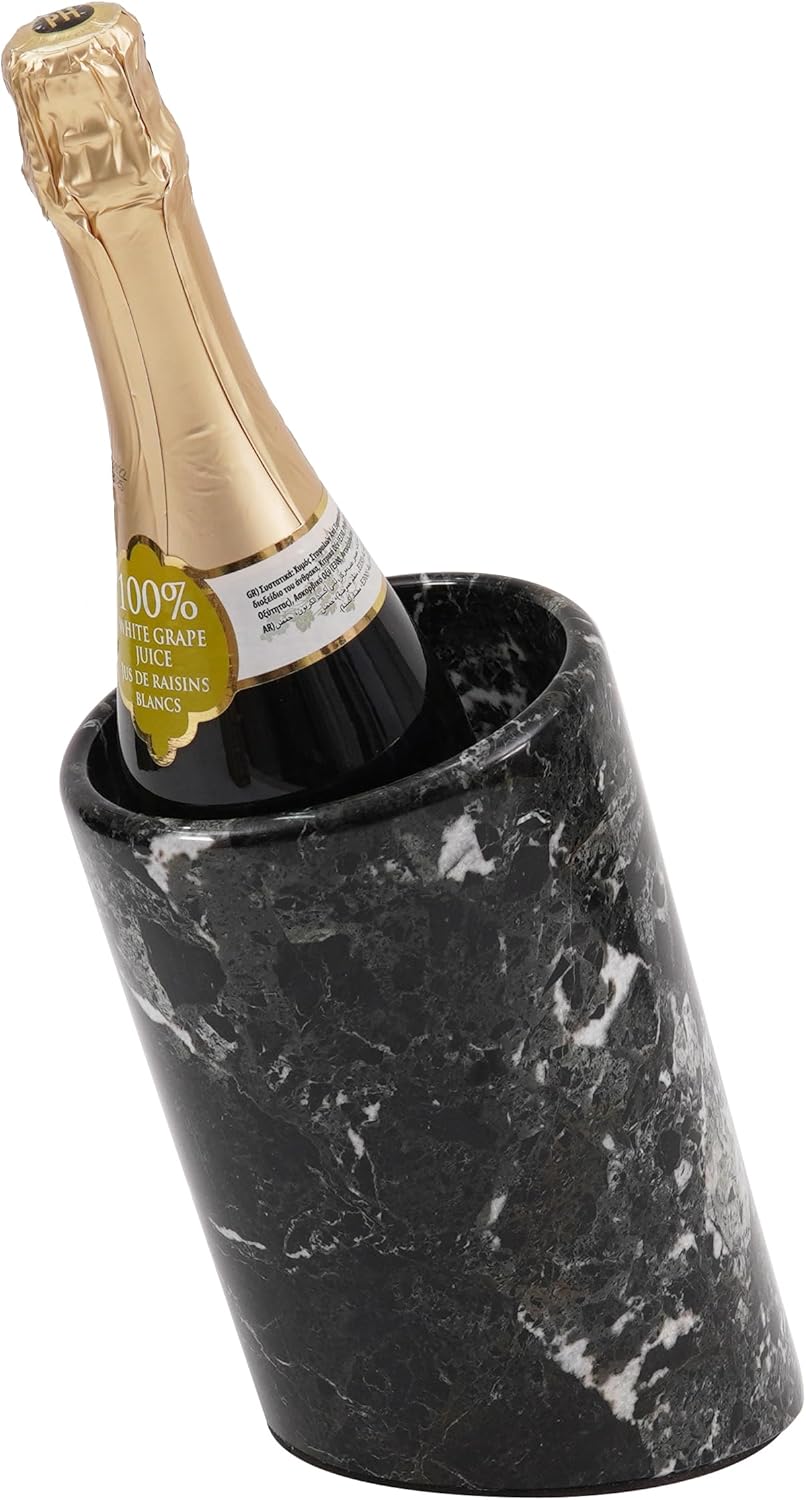 Radicaln Marble Wine Cooler Black 5"x8.5" Inch Handmade Home & Kitchen Gadgets Bottle Cooler - Drink Organizer Wine & Bar Accessories For Home Bar Set - Home Décor Kitchen Utensil Holder