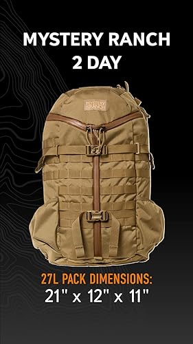 Miniatura 2 de Mystery Ranch Mochila de 2 días - Mochila táctica Molle Senderismo, 27L, Coyote