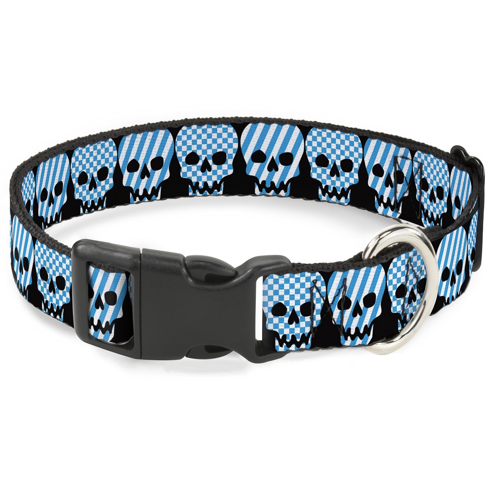 Collar de plástico de cuadros Buckle-Down de 3,81 cm con ajuste de 45 a 81 cm