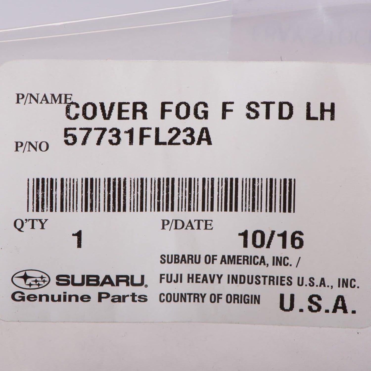 Subaru OEM 2017-2018 Compatible Impreza Front Left Bumper Fog Light Cover Bezel 57731FL23A