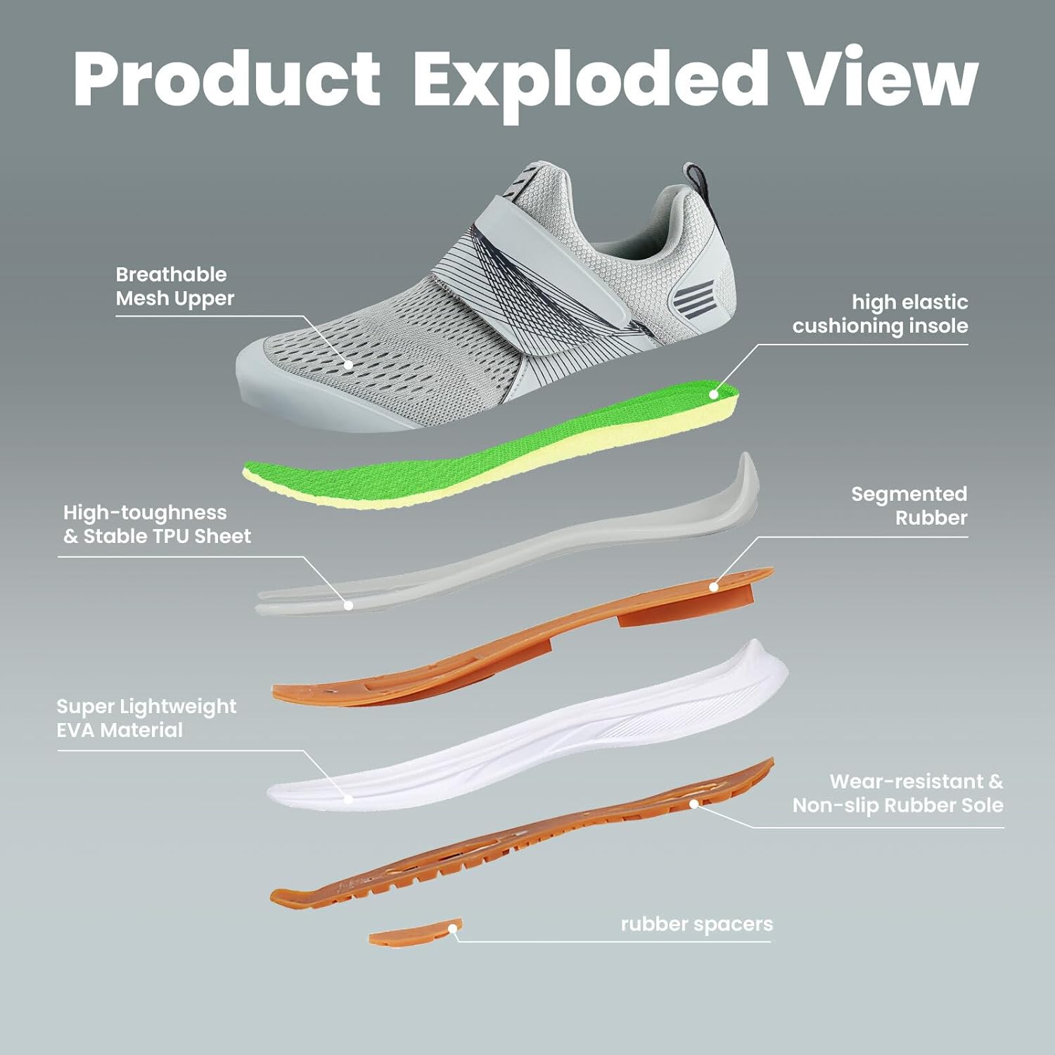 Men's Cycling Shoes Compatible with 2-Bolt SPD Cleats, Comfortable Walkable Road Bike Shoes for Indoor & Outdoor Cycling