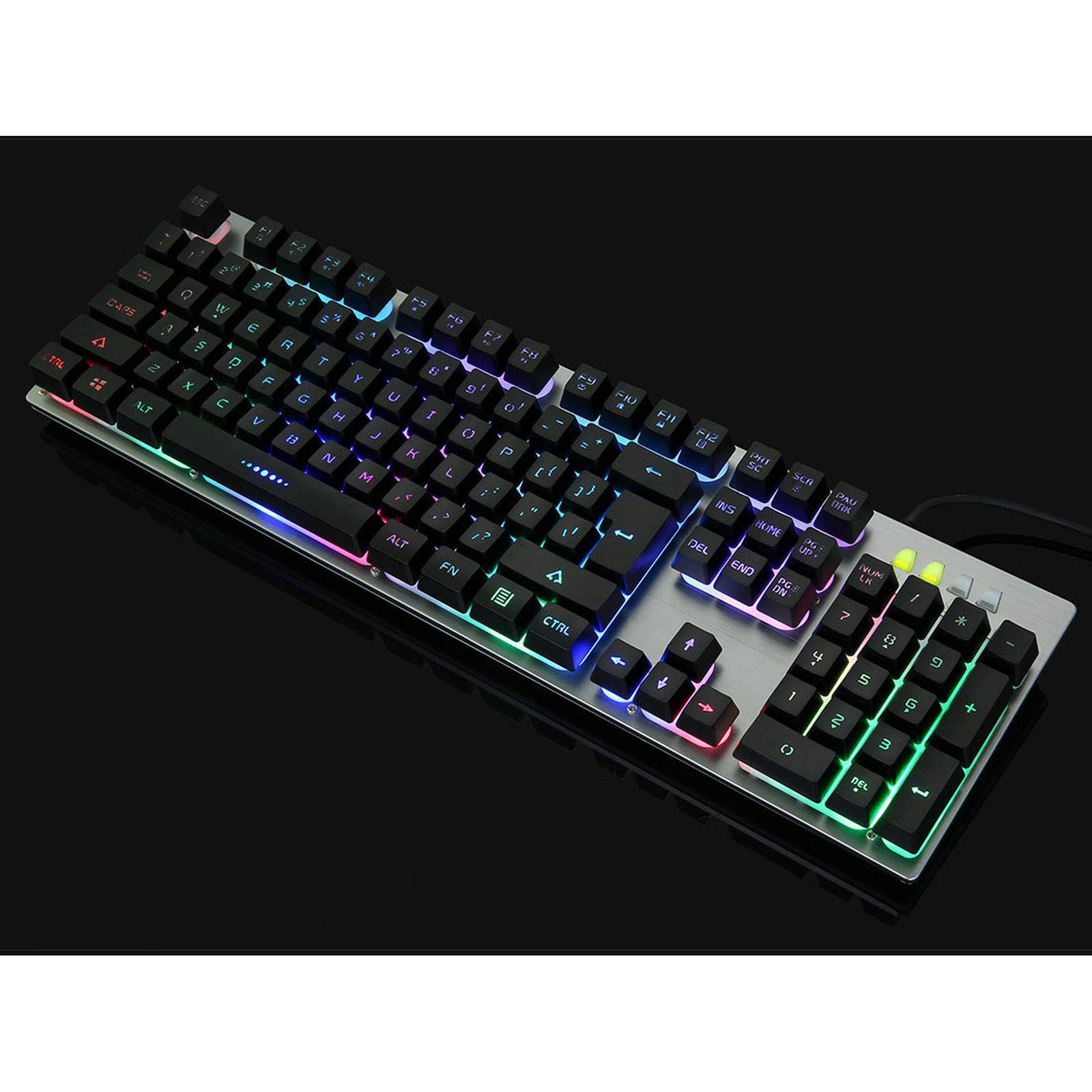 Amazon.co.jp: メカニカルゲーミングキーボード、LEDレインボー