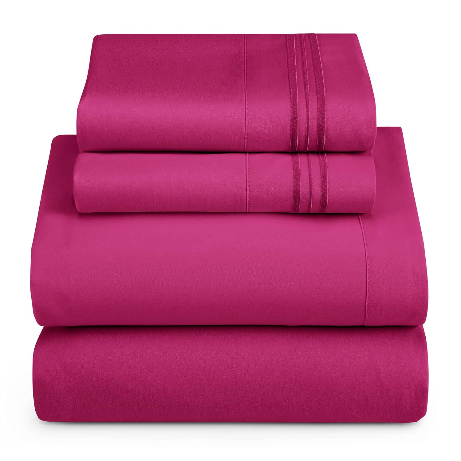 Hearth Harbor King Size Sheets - 4 Piece Bed Sheet Set Hotel Luxury Double Brushed Bed Sheets -