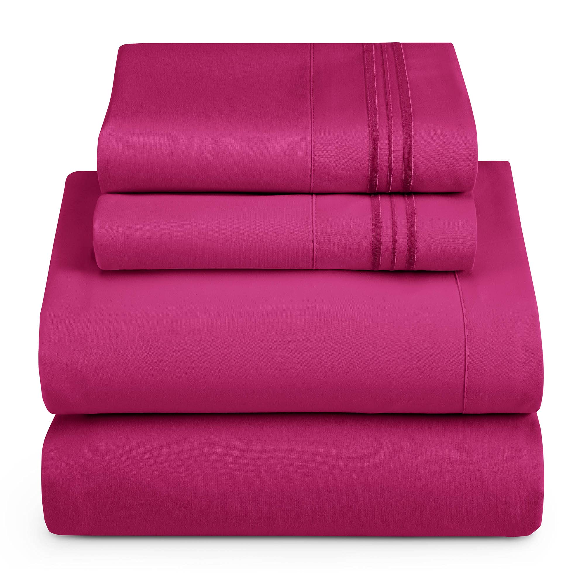 Hearth Harbor King Size Sheets - 4 Piece Bed Sheet Set Hotel Luxury Double Brushed Bed Sheets -